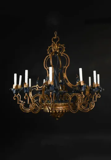 Twelve Light Art Deco Chandelier