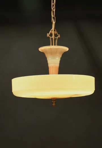 Mid Century Glass Bowl Pendant
