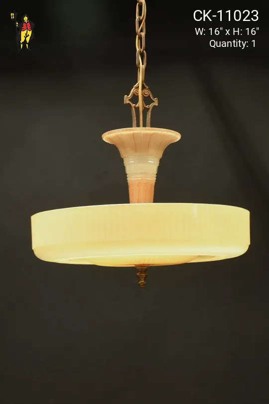 Mid Century Glass Bowl Pendant