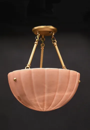 Pink Semi Flush Bowl Fixture