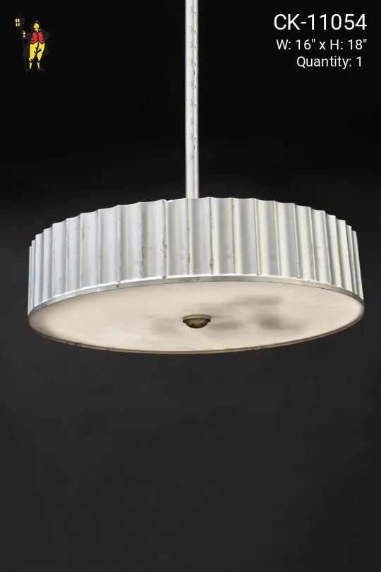 Silver Municipal Bowl Hanging Fixture
