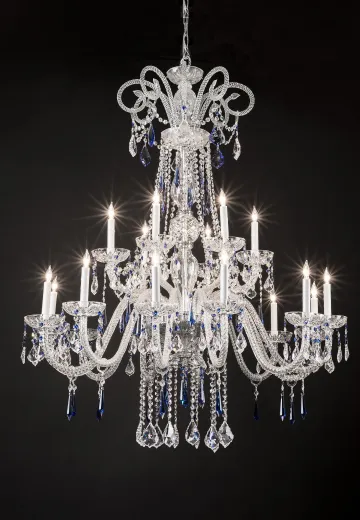 Two Tiered Crystal Chandelier