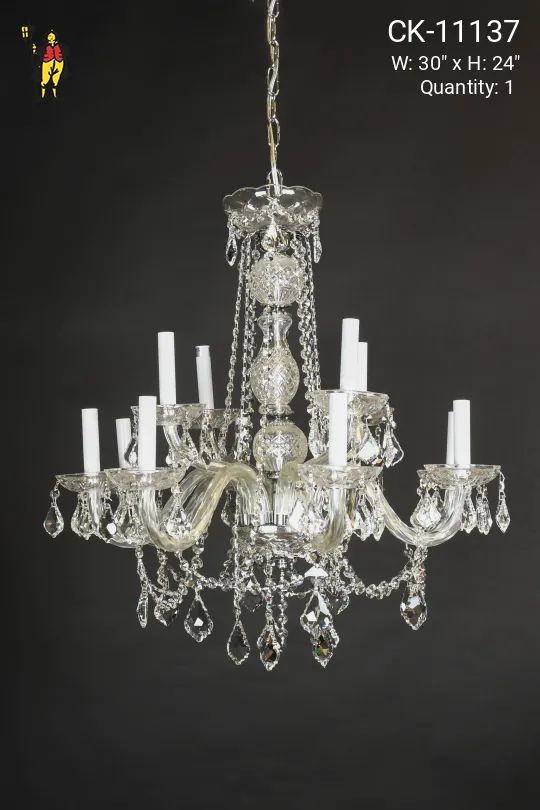 Crystal Twelve Light Chandelier
