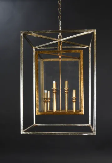 Modern Square Lantern Hanging Fixture