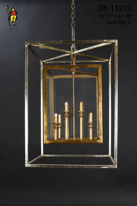 Modern Square Lantern Hanging Fixture