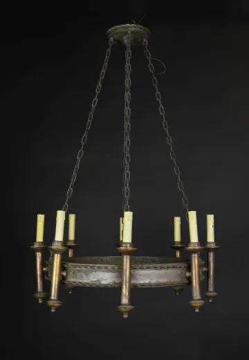 Gothic Bronze Eight Candle Chandelier