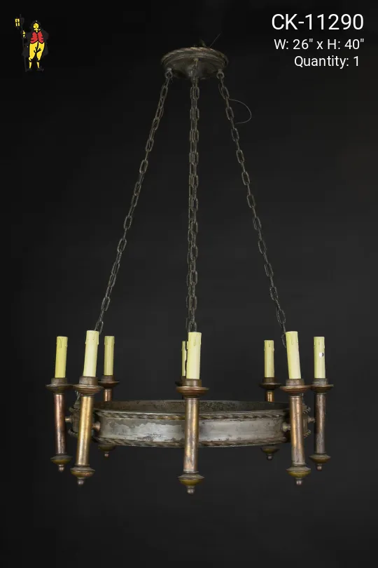 Gothic Bronze Eight Candle Chandelier