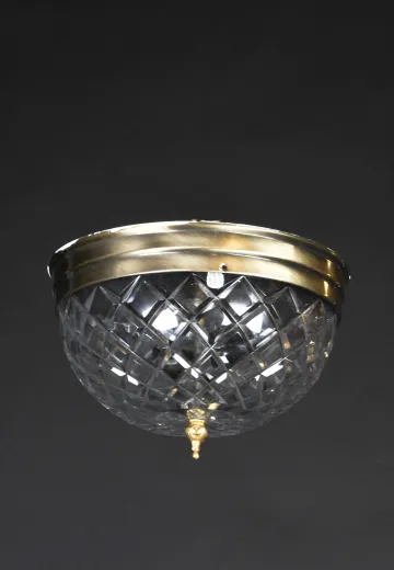 Crystal Bowl Flush Mount Fixture
