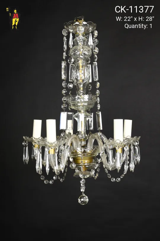 Small Crystal Five Light Chandelier