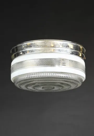 Round Textured Glass Flush Mount Fixture