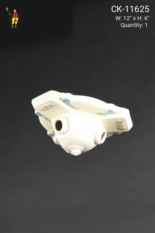 Three Light Porcelain Flush Mount