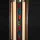 Wooden Mid Century Lanterns w/Multicolor Glass Stones #2