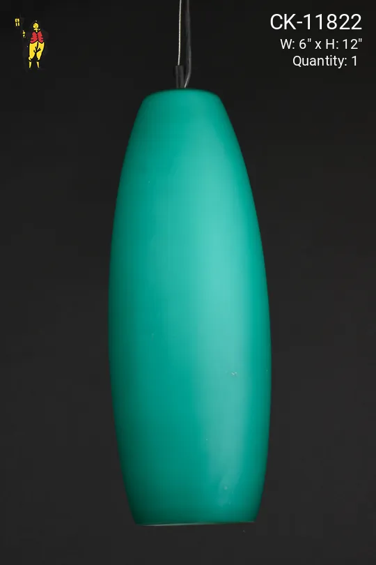Modern Aqua Glass Hanging Pendant