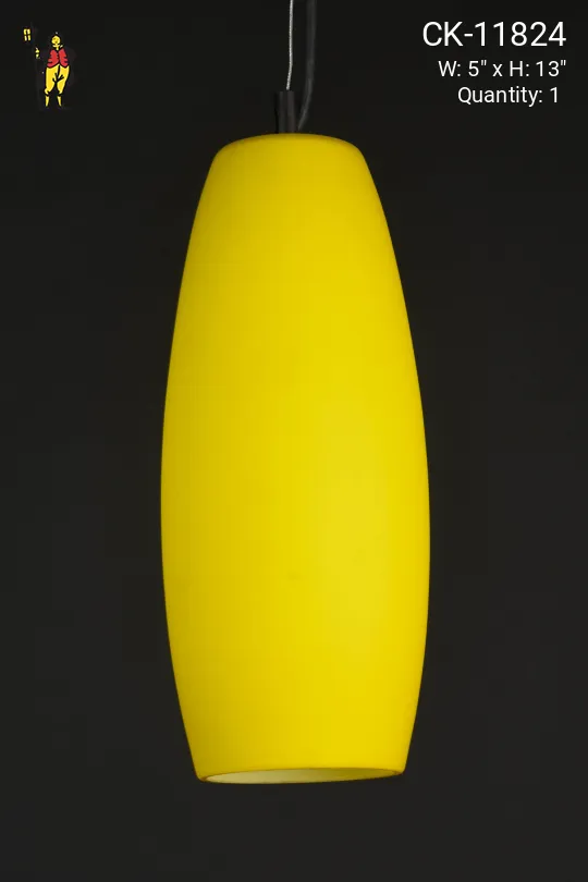 Contemporary Yellow Glass Hanging Pendant (Larger)