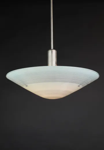 Striped Glass Hanging Bowl Pendant