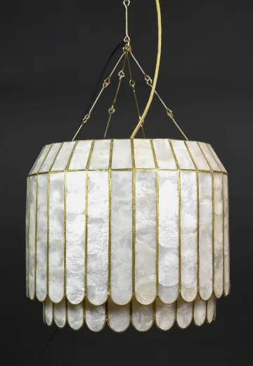 Mid Century Glass Multi Layer Pendant