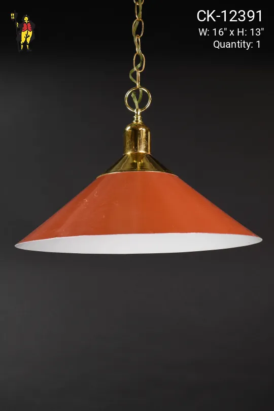 Red Reflector Cone Pendant
