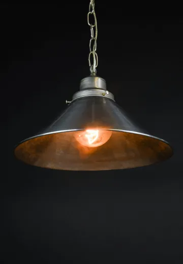 12" Nickel Reflector Pendant