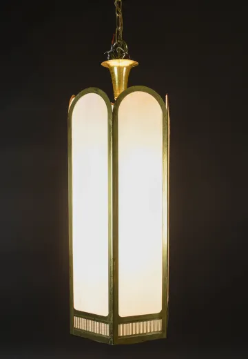 Brass Art Deco Hanging Lantern