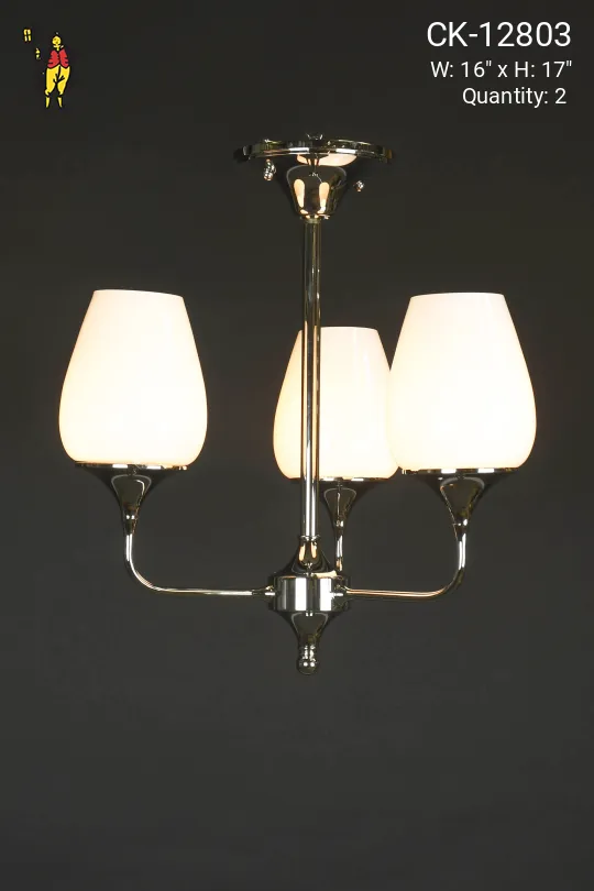 Mid Century Modern Semi Flush Mounted Hanging Fixture