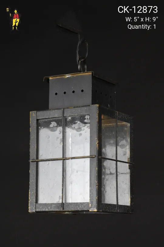 Small Black Square Hanging Lantern