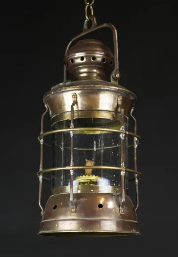 Authentic Non-Electric Oil Light Brass Hanging Lantern