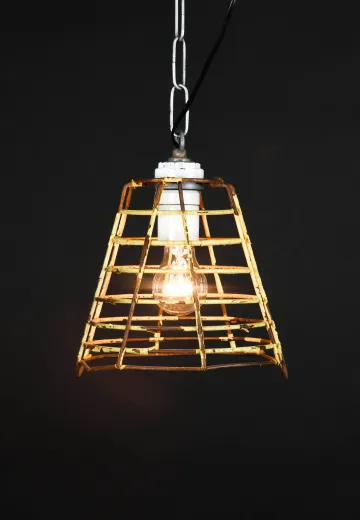 Industrial Caged Socket Pendant