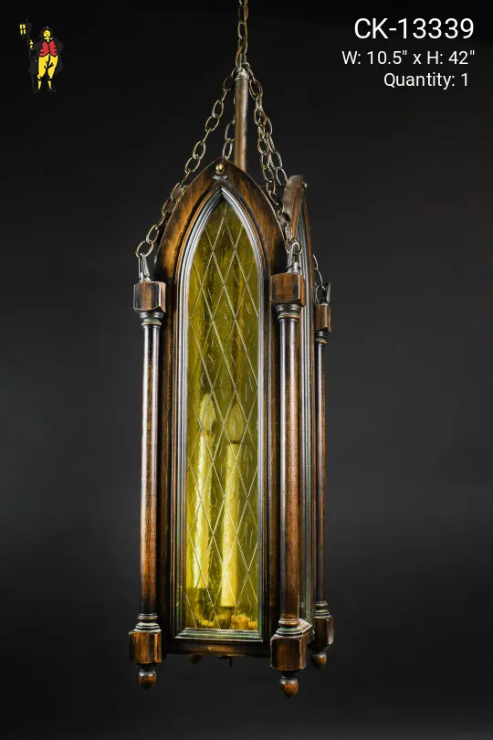 Wooden Gothic Hanging Lantern