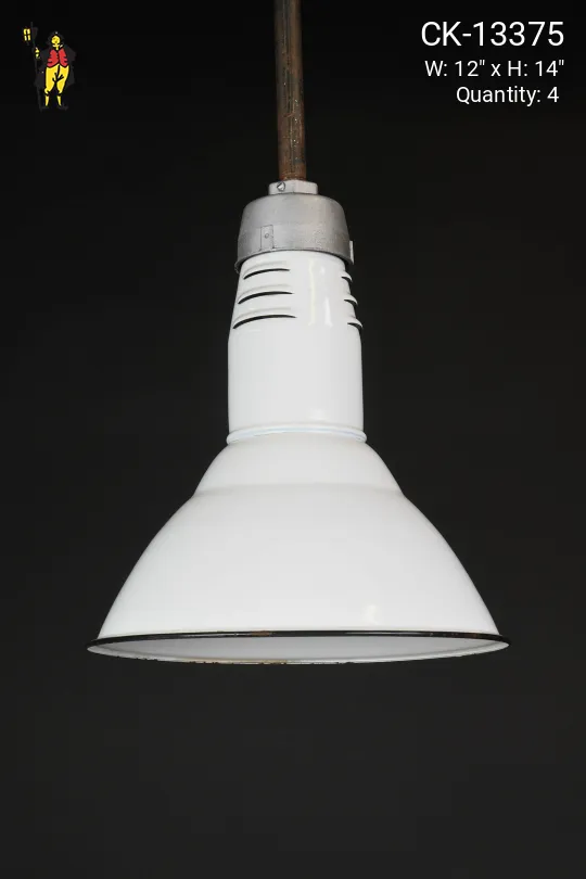 White Industrial Reflector Pendant
