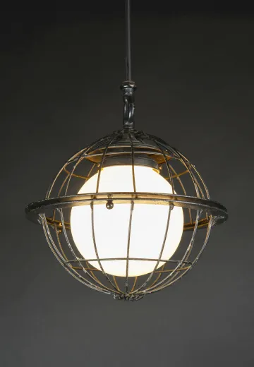 Caged Globe Hanging Pendant