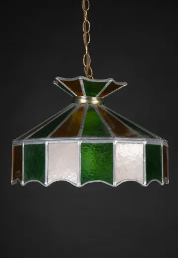 Yellow & Green Glass Hanging Fixture