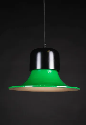 Green Metal Reflector Pendant