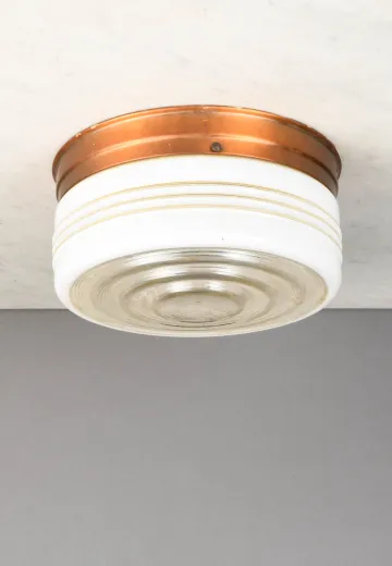 Round Glass Flush Mount Fixture