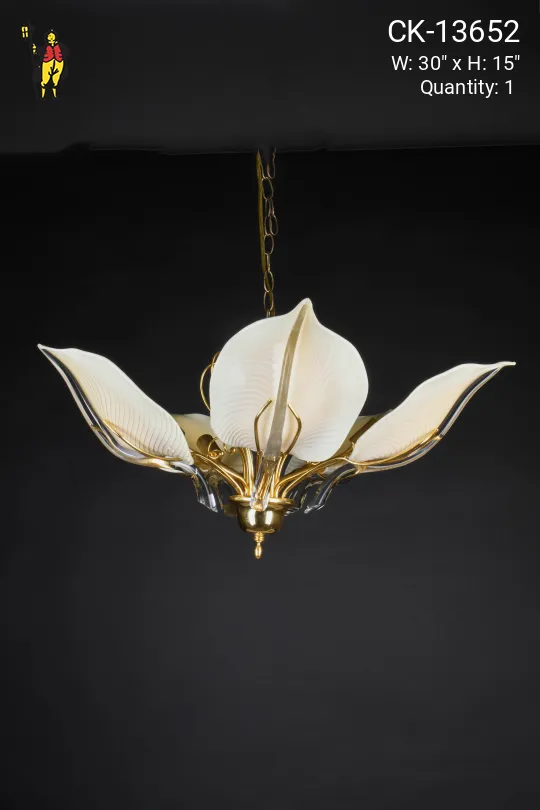 Glass Leaf Chandelier