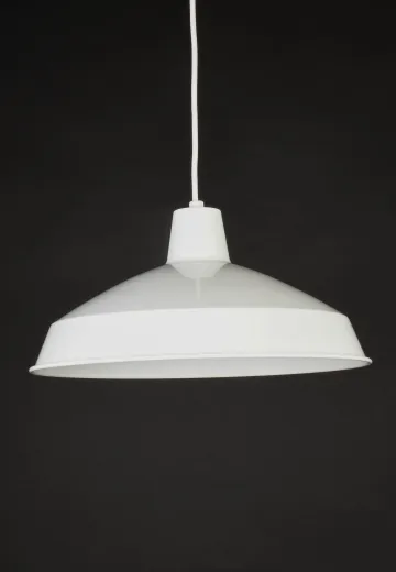 15" White Hanging RLM Pendant