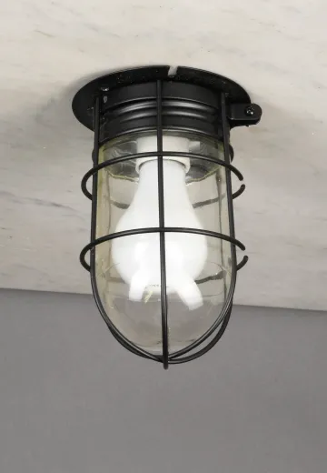 Black Flushmounted Vapor Light