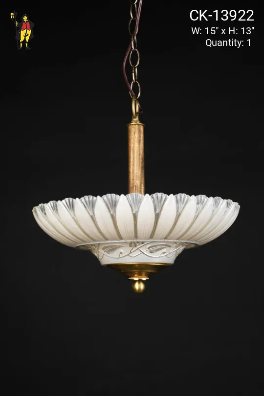 Mid Century Glass Bowl Pendant