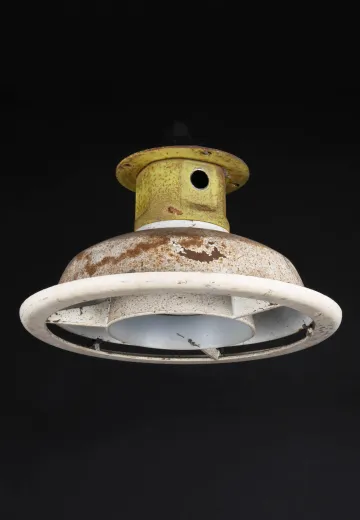 Distressed Vintage Flush Mount Industrial Fixture
