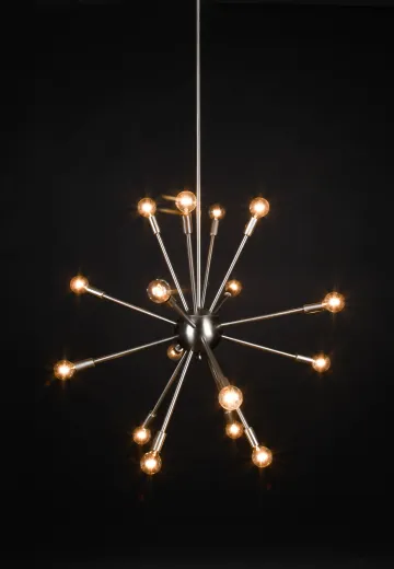 Sputnik Style Nickel Chandelier