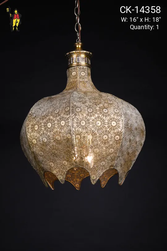 Pierced Brass Hanging Pendant