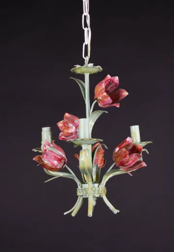 Small Green Floral Chandelier