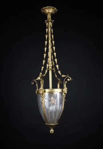 Brass Three Light Hanging Lantern
