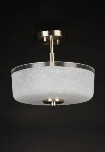 Nickel Semi Flush Mount Fixture