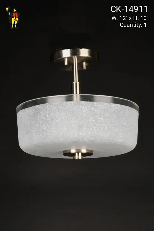 Nickel Semi Flush Mount Fixture