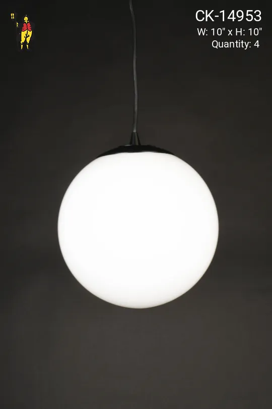 10" Glass Neckless Hanging Globe