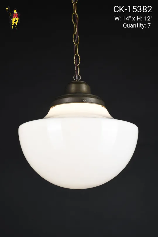 Large 14" Hanging Glass Globe Pendant
