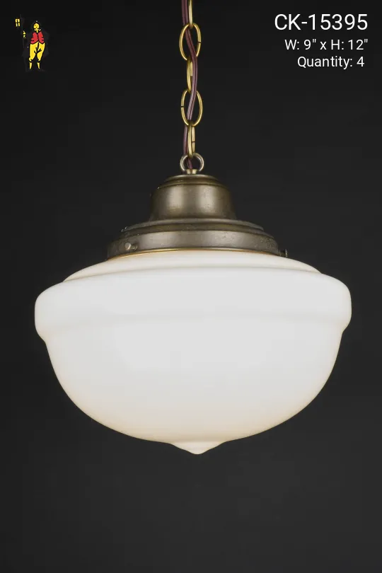 9" Hanging Glass Globe Pendant