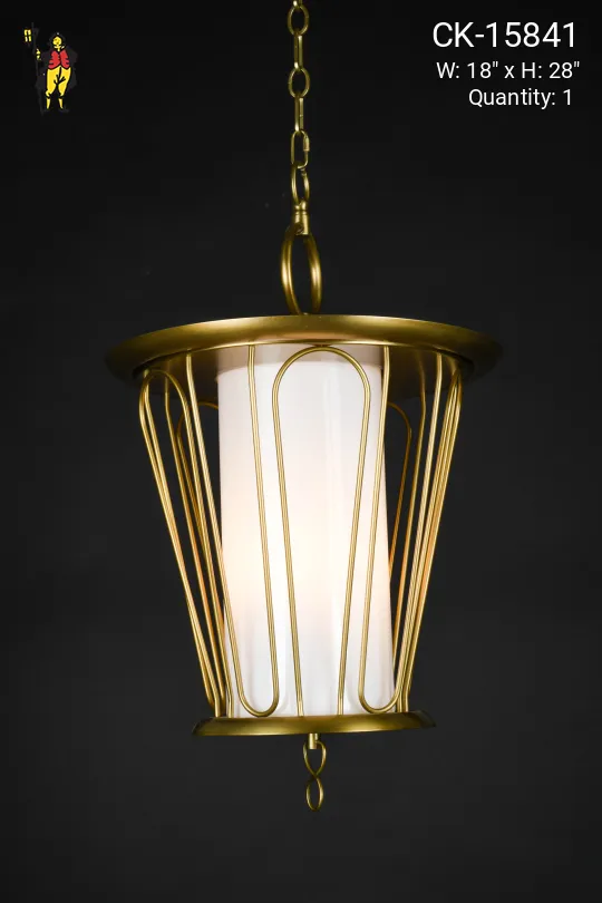 Brass & Glass Hanging Lantern