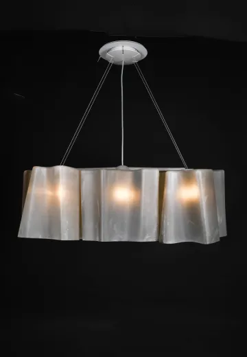 Gray Modern Glass Linear Hanging Fixture