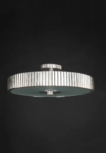 Polished Nickel Semi Flush Hanging Fixture